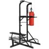 Power Tower med sit-up-bänk och boxning väska vidaXL – miniatyr 1