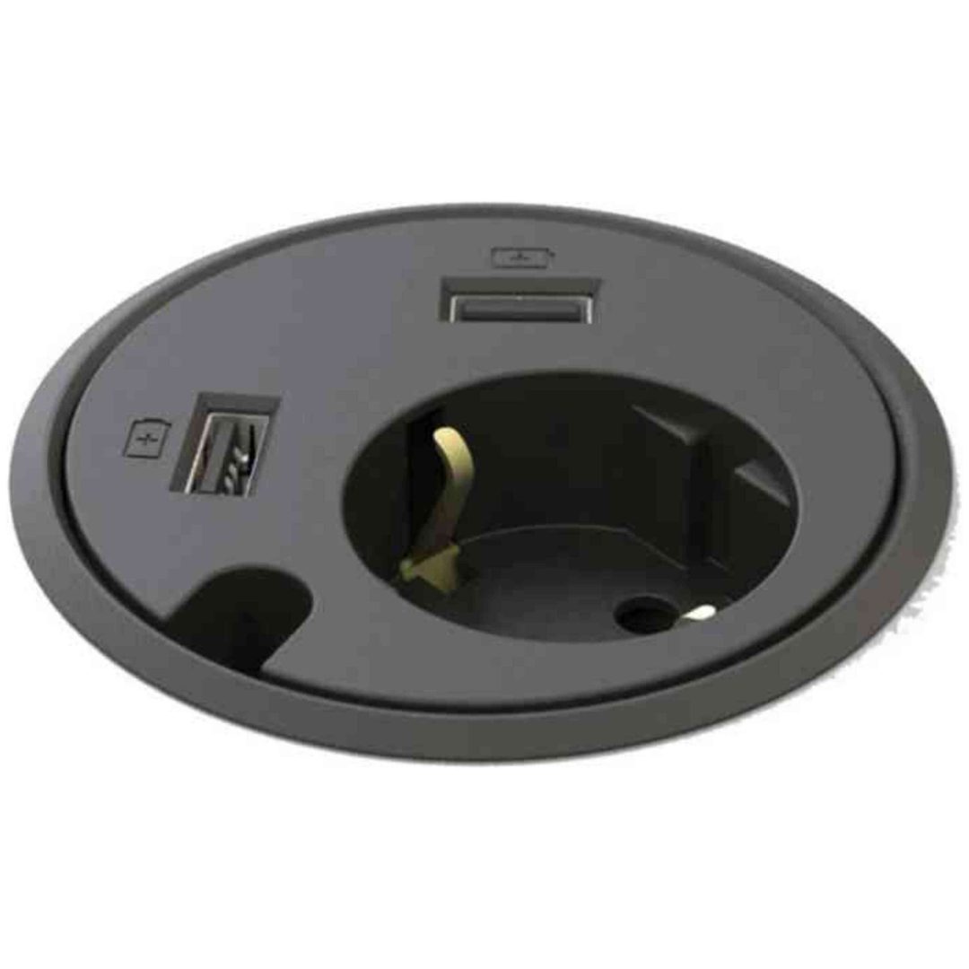 Powerdot 79mm 1xSchucko, 2xUSB Kondator