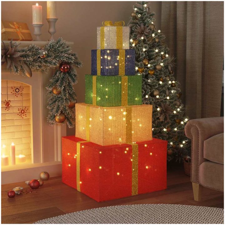 Presentask för juldekoration 250 LEDs varmvit vidaXL – bild 2