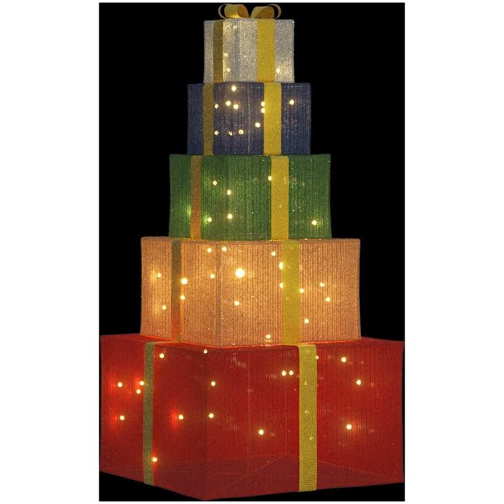Presentask för juldekoration 250 LEDs varmvit vidaXL – bild 6