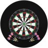 Professionell darttavla sisal med 6 pilar och väggskydd vidaXL – miniatyr 1