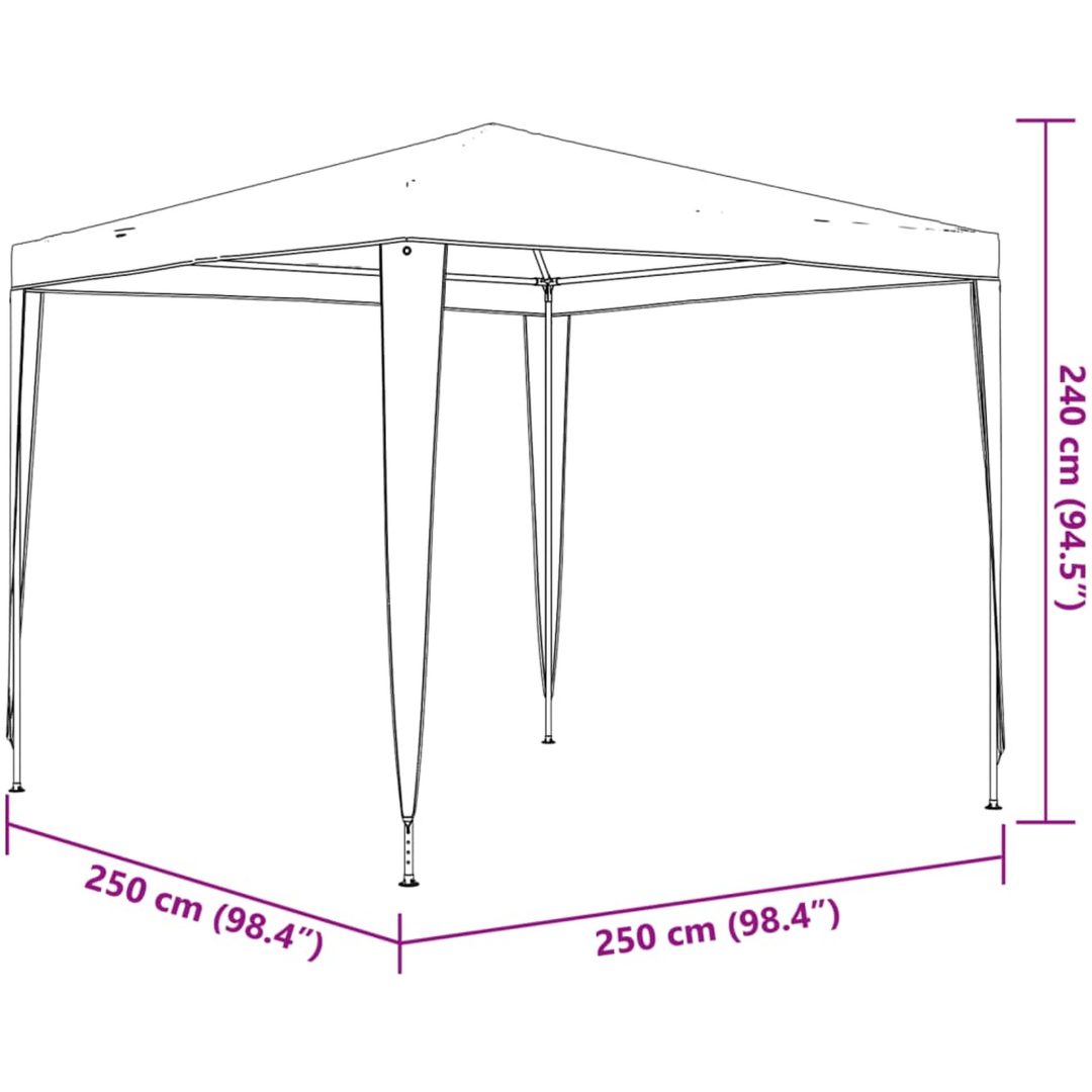 Professionellt partytält grön 90 g/m² vidaXL 2.5 x 2.5 m – bild 8