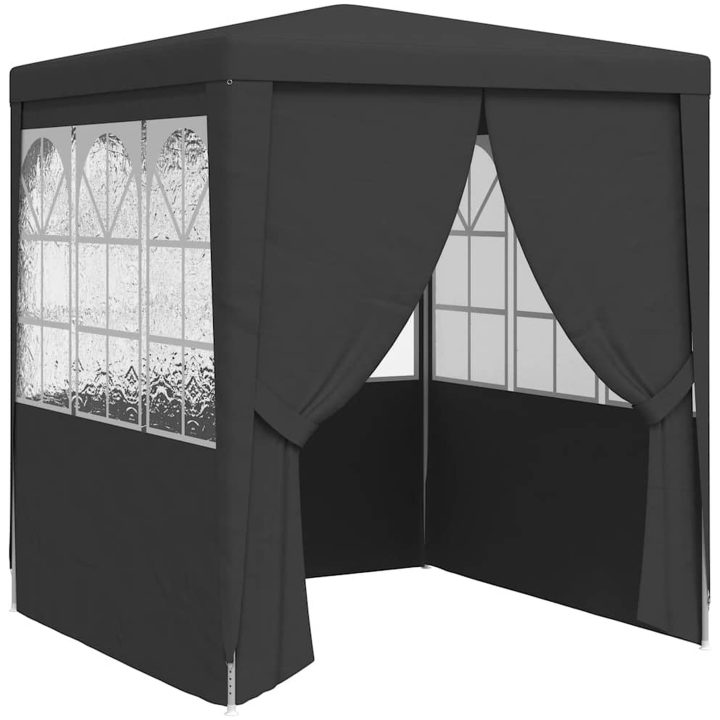 Professionellt partytält med väggar antracit 90 g/m² vidaXL 2.5 x 2.5 m – bild 2