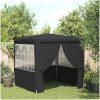 Professionellt partytält med väggar antracit 90 g/m² vidaXL 2.5 x 2.5 m – miniatyr 1