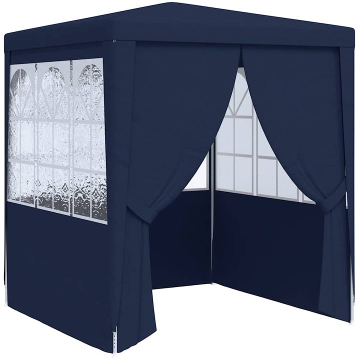 Professionellt partytält med väggar blå 90 g/m² vidaXL 2.5 x 2.5 m – bild 2