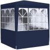Professionellt partytält med väggar blå 90 g/m² vidaXL 2.5 x 2.5 m – miniatyr 6