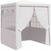 Professionellt partytält med väggar vit 90 g/m² vidaXL 2.5 x 2.5 m – miniatyr 2