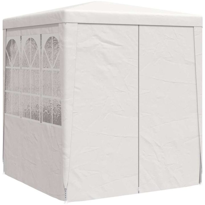 Professionellt partytält med väggar vit 90 g/m² vidaXL 2.5 x 2.5 m – bild 3