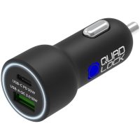 QUAD LOCK 48W DUAL CAR CHARG USB-C PD+US