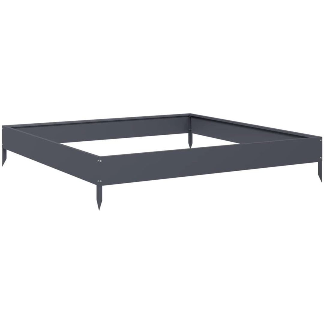 Rabattkant upphöjd antracit stål vidaXL 100 x 100 x 18.5 cm – bild 2