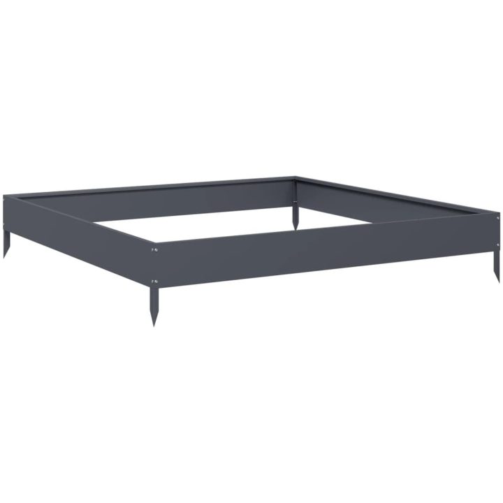 Rabattkant upphöjd antracit stål vidaXL 100 x 100 x 18.5 cm – bild 2