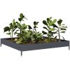 Rabattkant upphöjd antracit stål vidaXL 100 x 100 x 18.5 cm – miniatyr 3