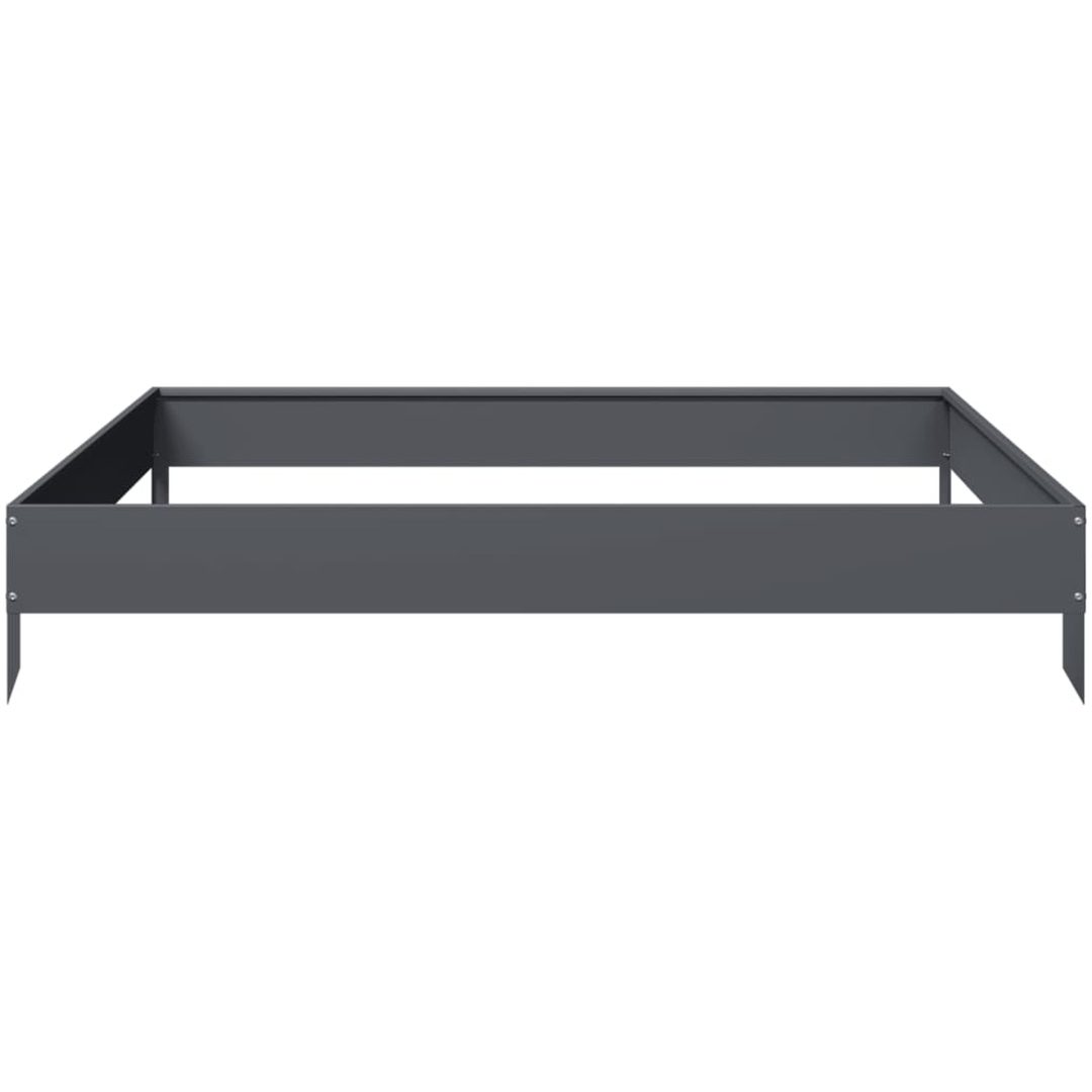 Rabattkant upphöjd antracit stål vidaXL 100 x 100 x 18.5 cm – bild 5