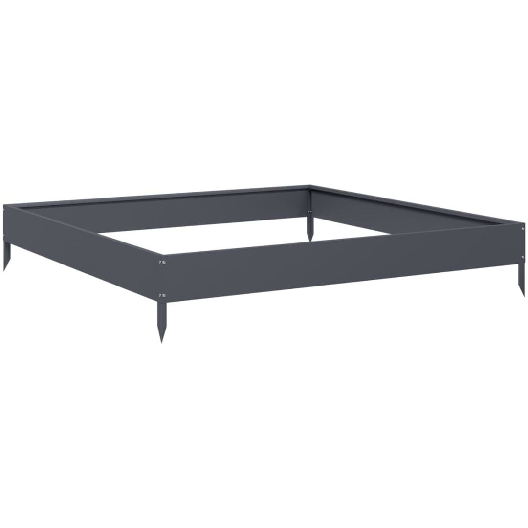 Rabattkant upphöjd antracit stål vidaXL 100 x 100 x 18.5 cm – bild 6