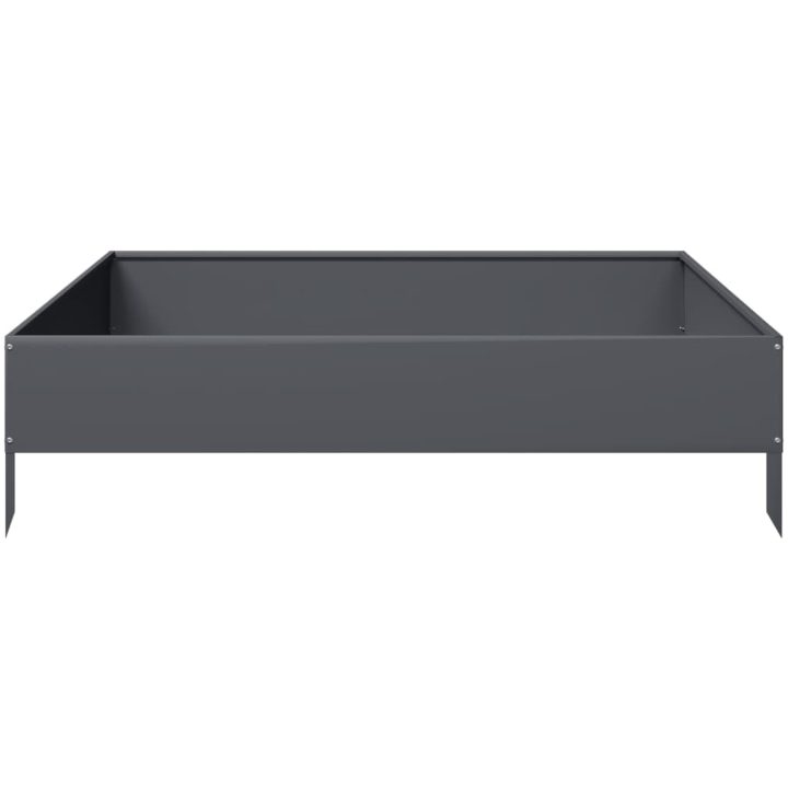 Rabattkant upphöjd antracit stål vidaXL 100 x 100 x 26 cm – bild 4