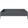 Rabattkant upphöjd antracit stål vidaXL 100 x 100 x 26 cm – miniatyr 5