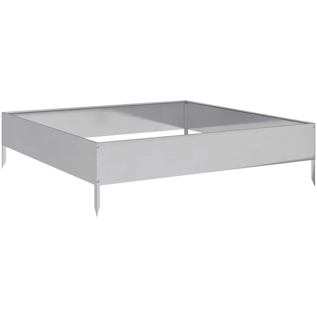 Rabattkant upphöjd galvaniserat stål vidaXL 100 x 100 x 26 cm – bild 2