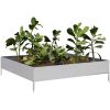 Rabattkant upphöjd galvaniserat stål vidaXL 100 x 100 x 26 cm – miniatyr 3