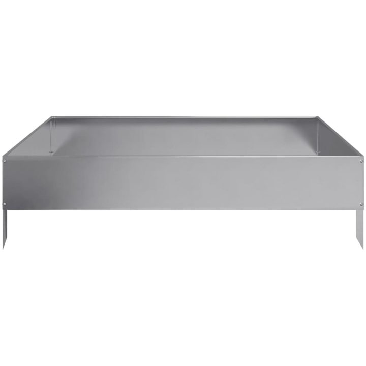 Rabattkant upphöjd galvaniserat stål vidaXL 100 x 100 x 26 cm – bild 4
