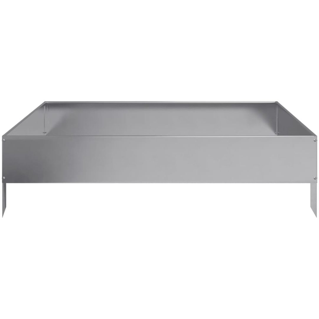 Rabattkant upphöjd galvaniserat stål vidaXL 100 x 100 x 26 cm – bild 5
