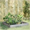 Rabattkant upphöjd galvaniserat stål vidaXL 100 x 100 x 26 cm – miniatyr 1