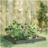 Rabattkant upphöjd olivgrön stål vidaXL 100 x 100 x 18.5 cm – miniatyr 1