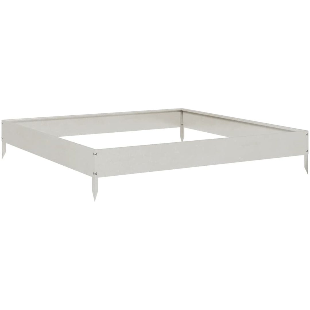 Rabattkant upphöjd rostfritt stål vidaXL 100 x 100 x 18.5 cm – bild 2
