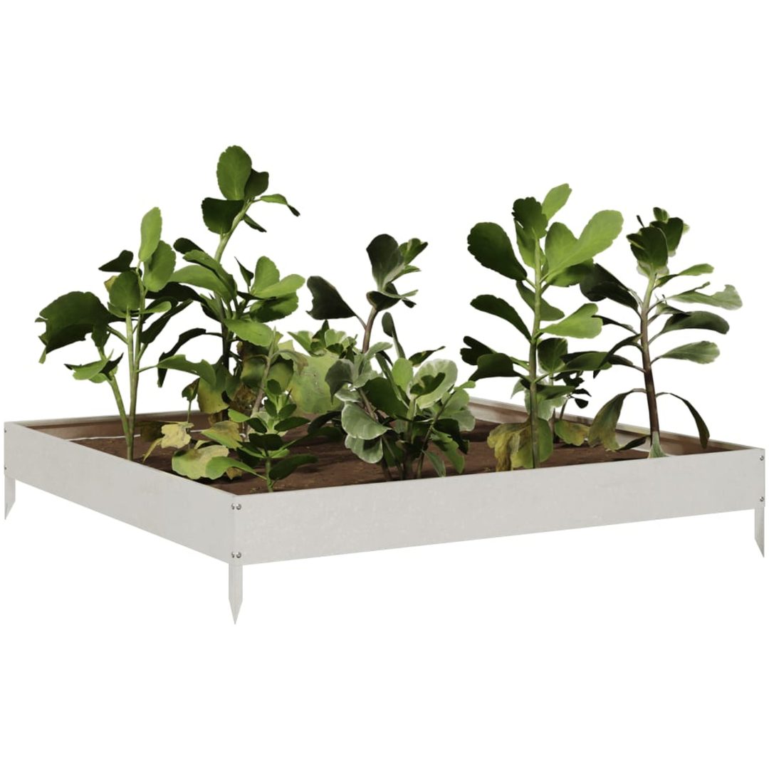 Rabattkant upphöjd rostfritt stål vidaXL 100 x 100 x 18.5 cm – bild 3