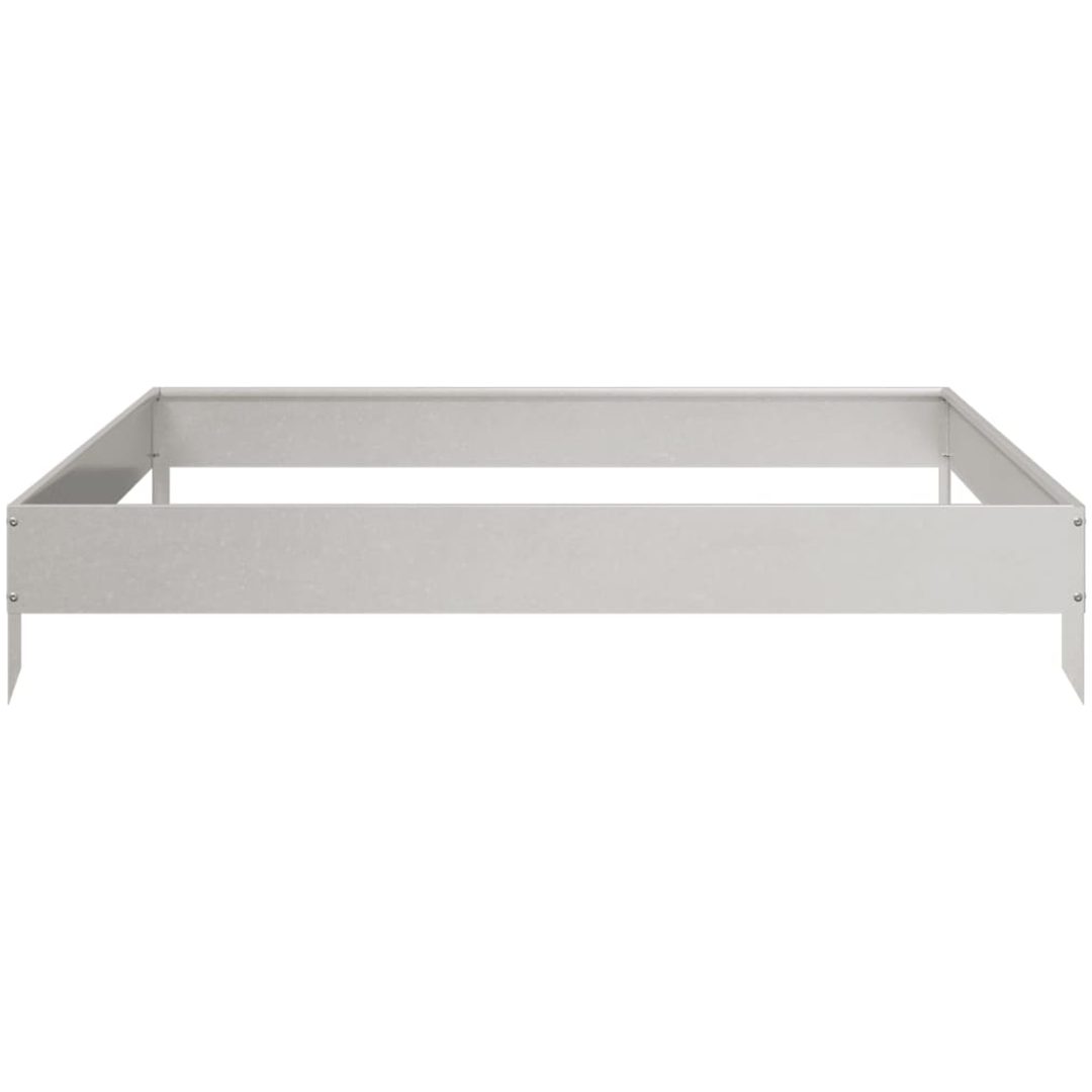 Rabattkant upphöjd rostfritt stål vidaXL 100 x 100 x 18.5 cm – bild 5