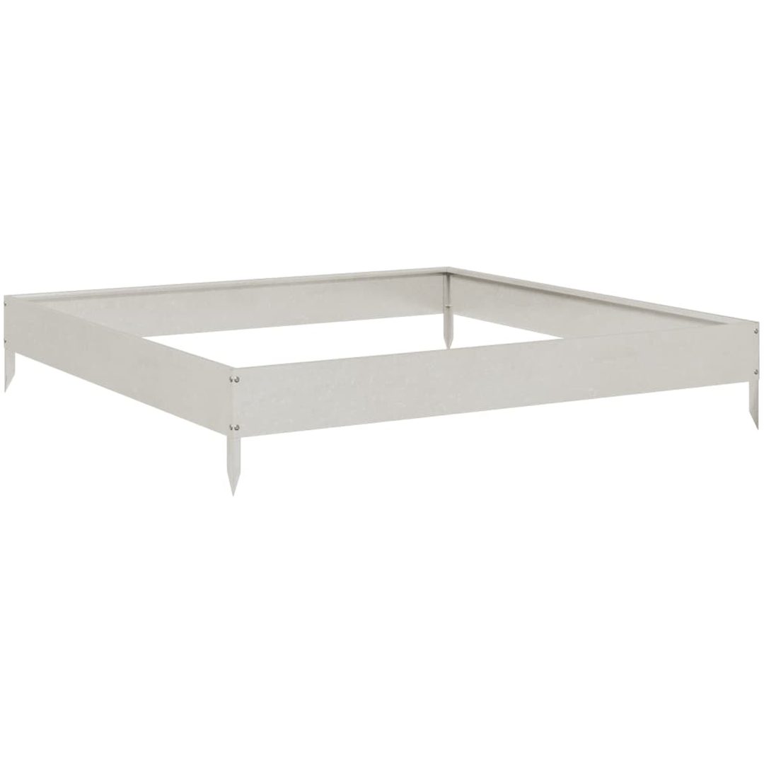 Rabattkant upphöjd rostfritt stål vidaXL 100 x 100 x 18.5 cm – bild 6