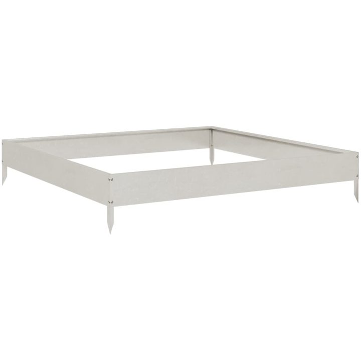 Rabattkant upphöjd rostfritt stål vidaXL 100 x 100 x 18.5 cm – bild 6