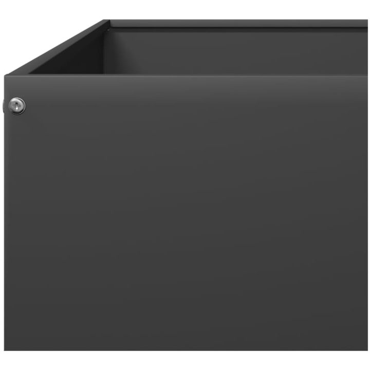 Rabattkant upphöjd svart stål vidaXL 100 x 100 x 26 cm – bild 7