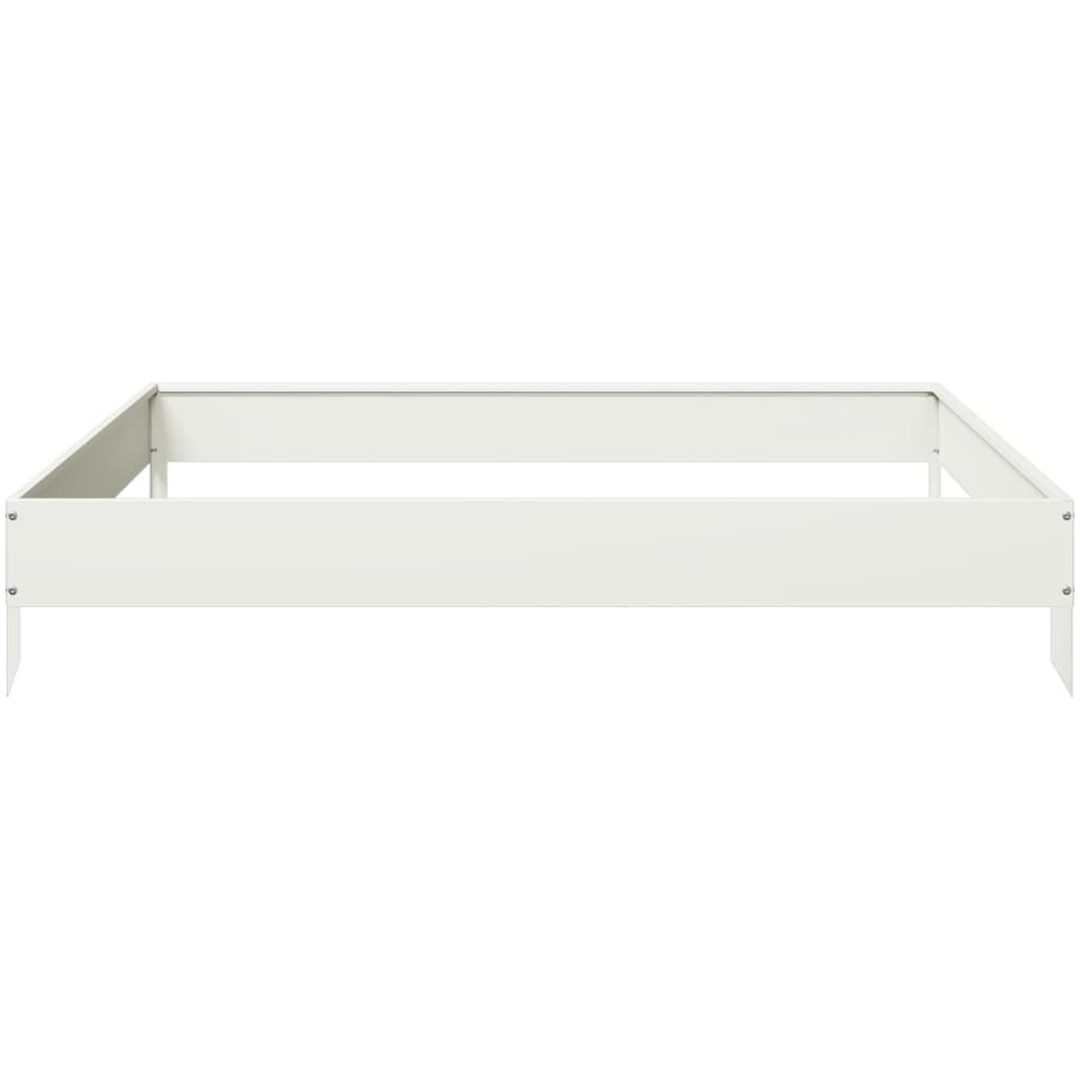 Rabattkant upphöjd vit stål vidaXL 100 x 100 x 18.5 cm – bild 4