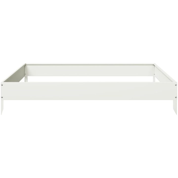 Rabattkant upphöjd vit stål vidaXL 100 x 100 x 18.5 cm – bild 5