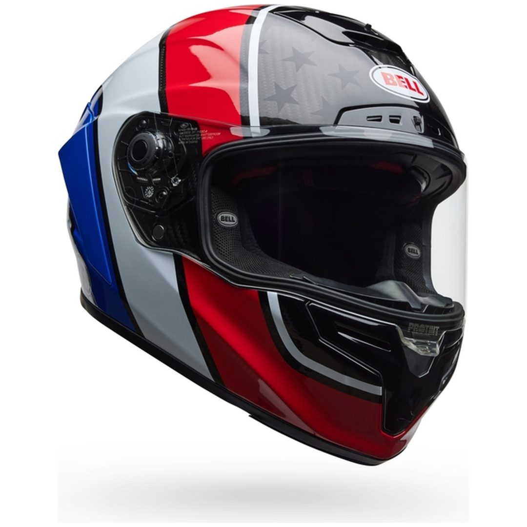 Racinghjälm Race Star Dlx Flex Rsd Glans Blå/vit/röd BELL s