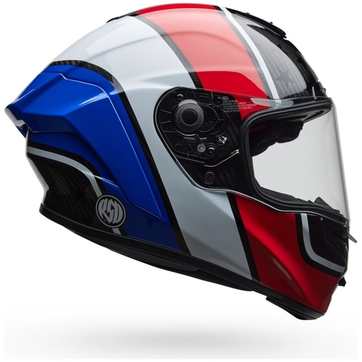 Racinghjälm Race Star Dlx Flex Rsd Glans Blå/vit/röd BELL s – bild 3