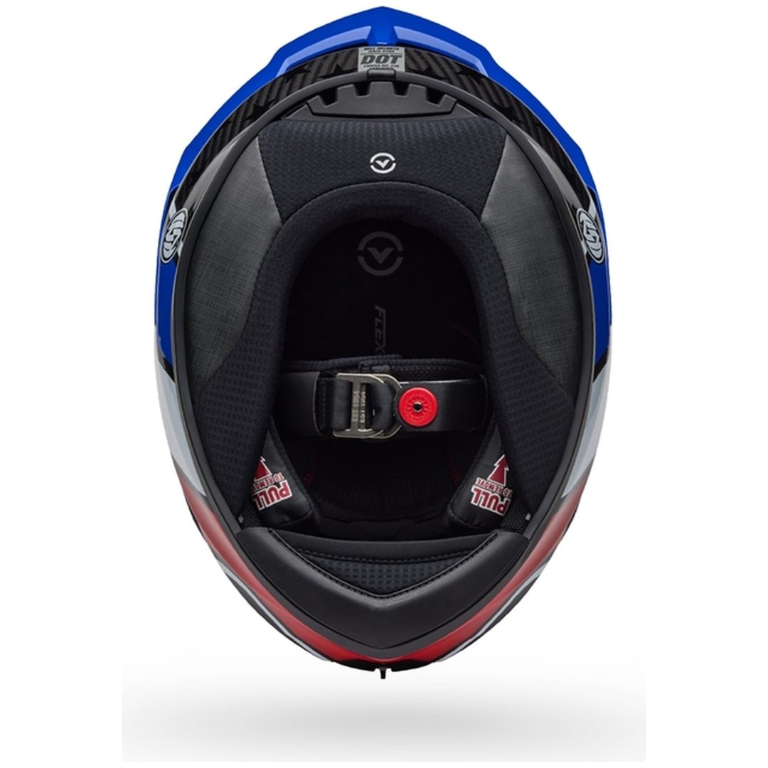 Racinghjälm Race Star Dlx Flex Rsd Glans Blå/vit/röd BELL s – bild 5