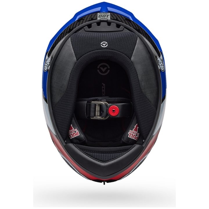 Racinghjälm Race Star Dlx Flex Rsd Glans Blå/vit/röd BELL s – bild 5