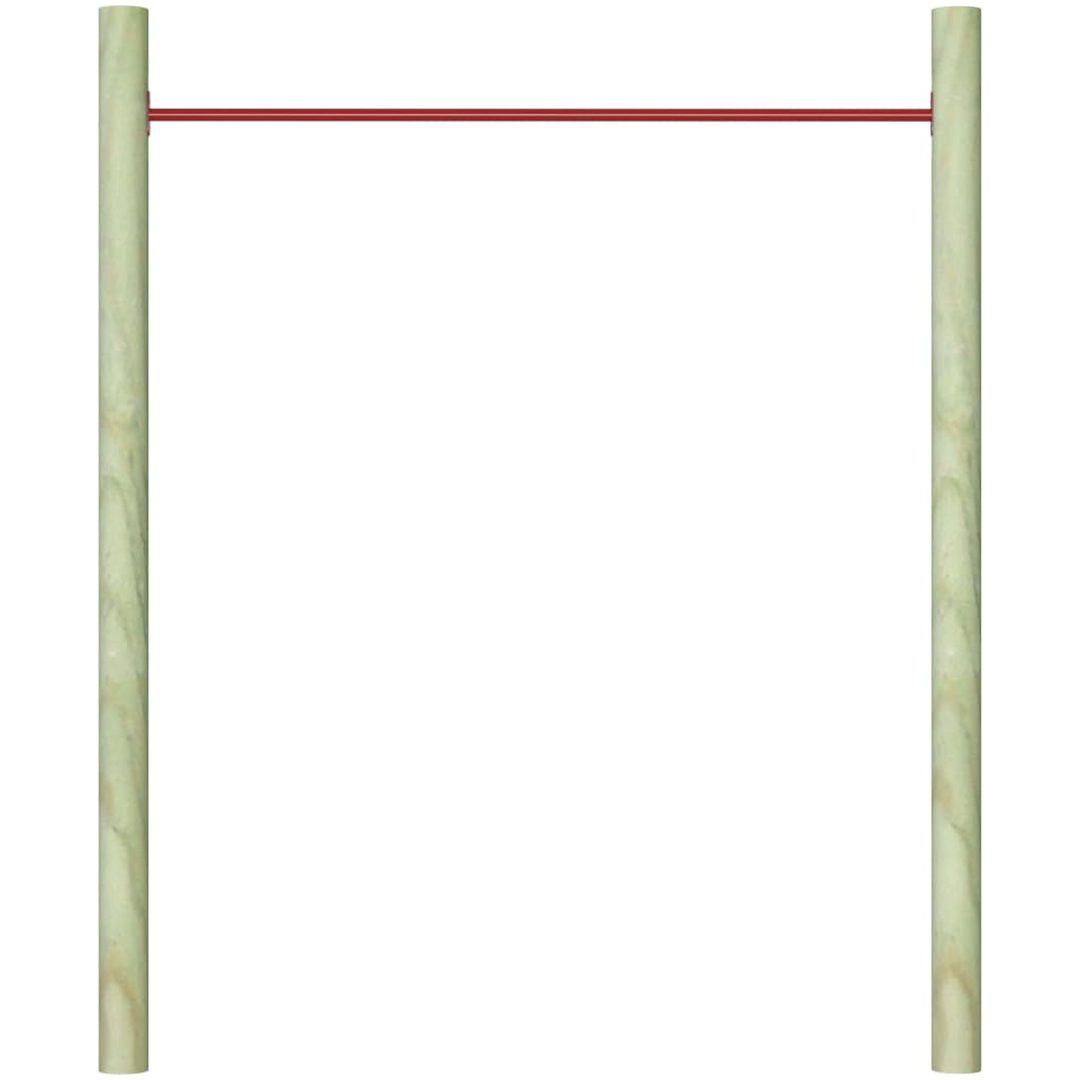 Räck 125 cm stål röd vidaXL – bild 5