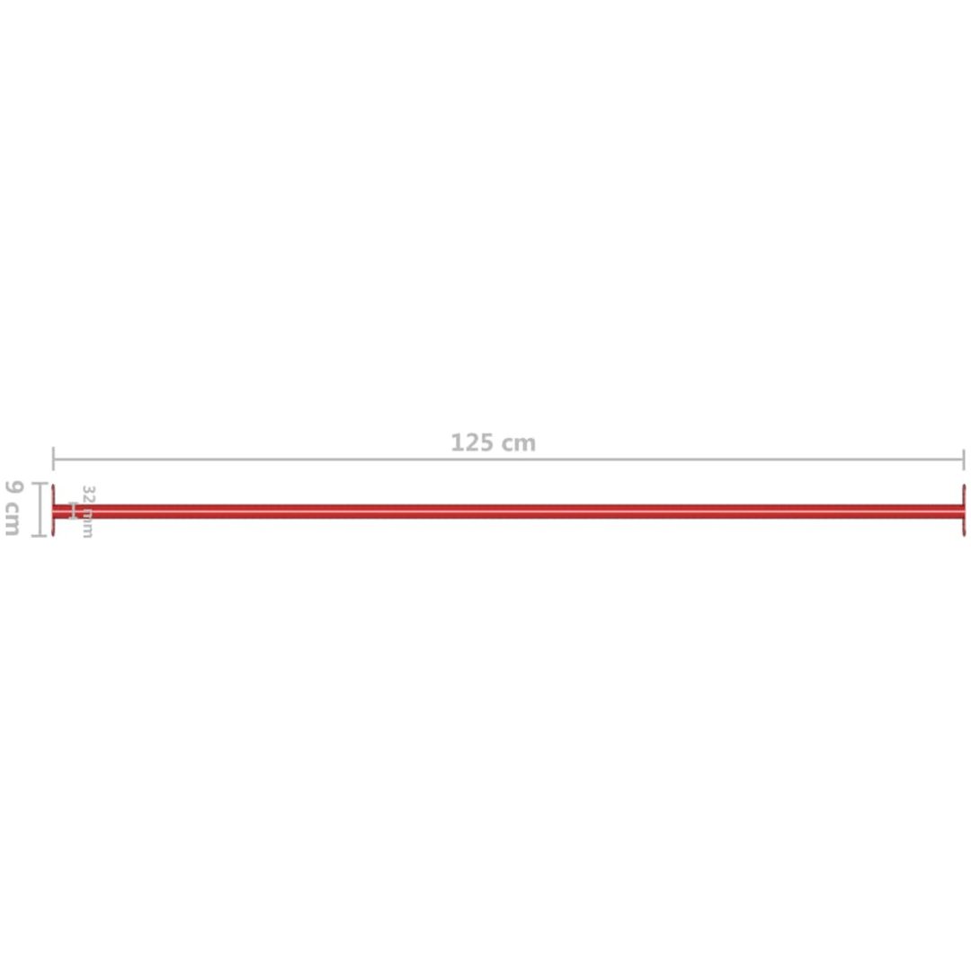 Räck 125 cm stål röd vidaXL – bild 6
