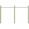 Räcken 2 st 125 cm stål röd vidaXL – miniatyr 3