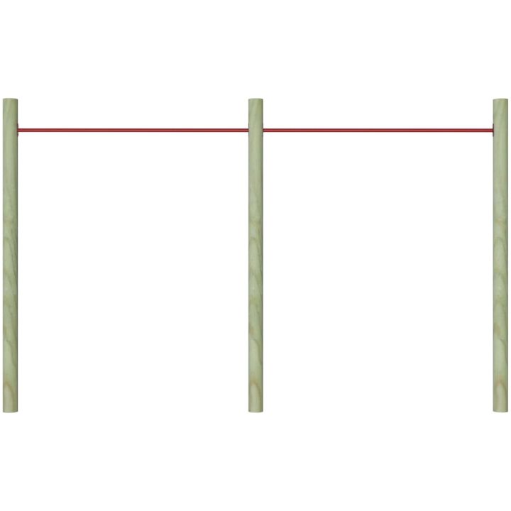 Räcken 2 st 125 cm stål röd vidaXL – bild 3