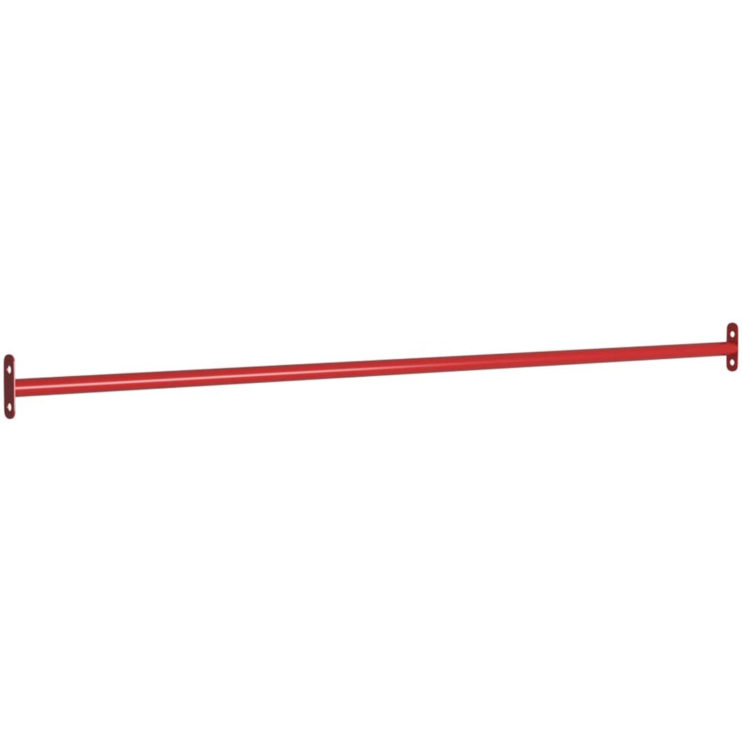 Räcken 3 st 125 cm stål röd vidaXL – bild 2