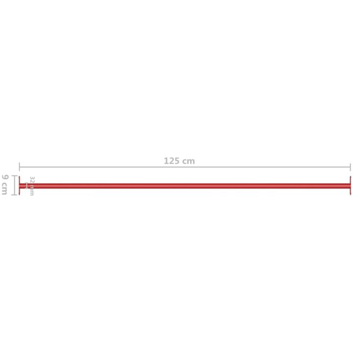 Räcken 3 st 125 cm stål röd vidaXL – bild 6