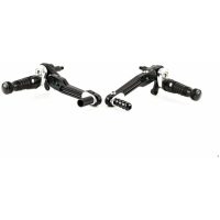 RCT10GT Adjustable Rearset Black/Silver Ducati Scrambler 800/1100 GILLES TOOLING