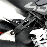 Rear Footrest Blanking Plate & Exhaust Hanger Kit - Black R&G Racing