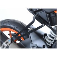 Rear Footrest Blanking Plate Kit Black KTM RC390 R&G Racing