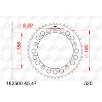 Rear sprocket AFAM Steel Standard - 520