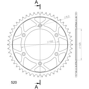 Rear Sprocket Steel RFE-8000:51 SUPERSPROX