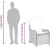Recliner Stol med Kudde Grå Poly Rattan vidaXL 56 x 66 x 95 cm – miniatyr 12